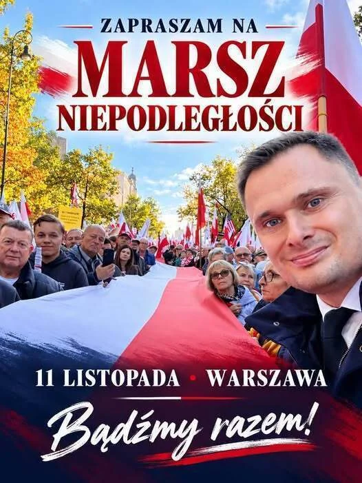 Poseł Krzysztof Ciecióra organizuje wyjazd na Marsz Niepodległości w Warszawie – start z Radomska przez Piotrków Trybunalski