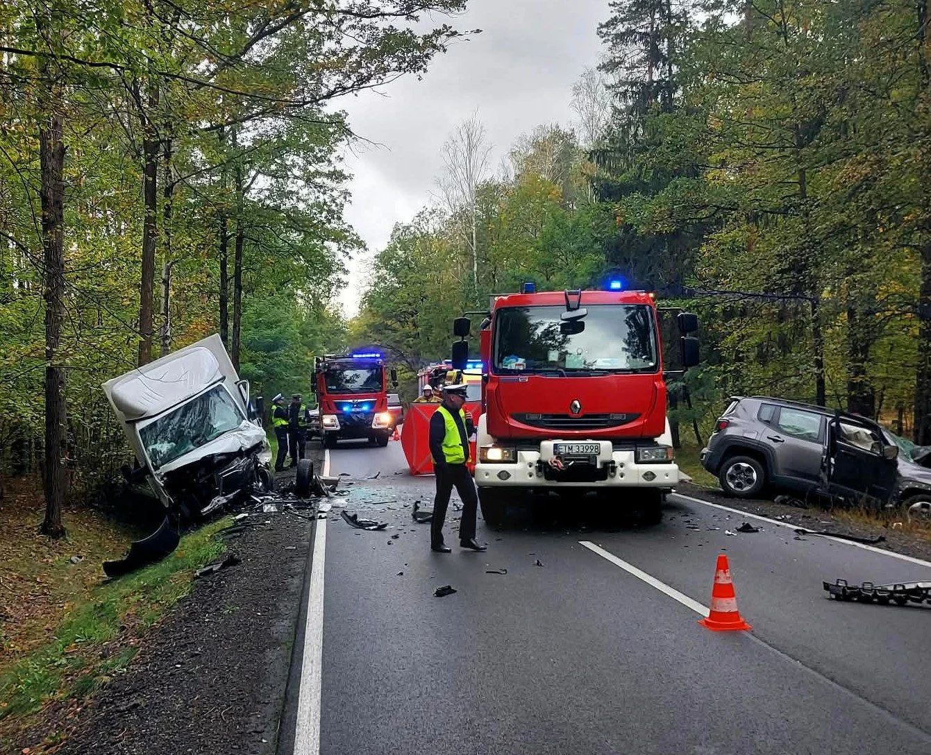 Śmiertelny wypadek na DK48 między Cyganem a Spałą